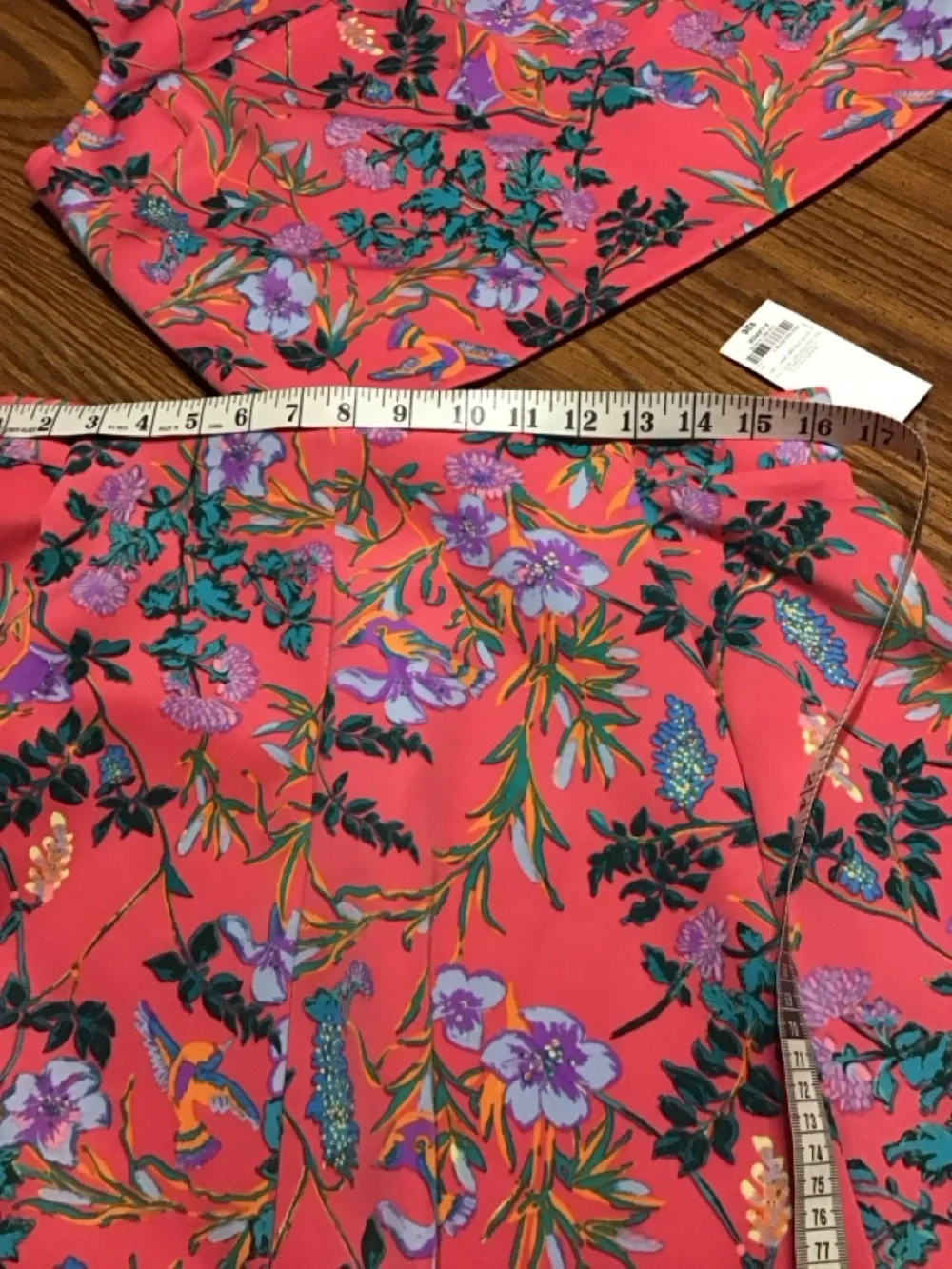 Floral Coral A-Line Women's Skirt and top NWT size XL